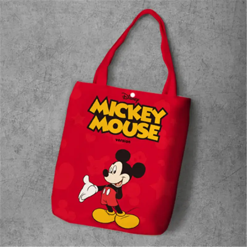 Сумки Disney cartoon дамская сумка для покупок Холщовая Сумка с Микки Маусом и Минни