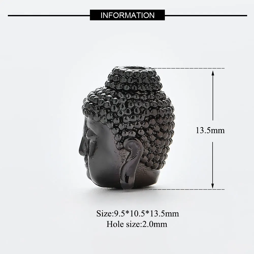 2 шт./лот 3D бусины Будды с микро кубическим цирконием для самостоятельного