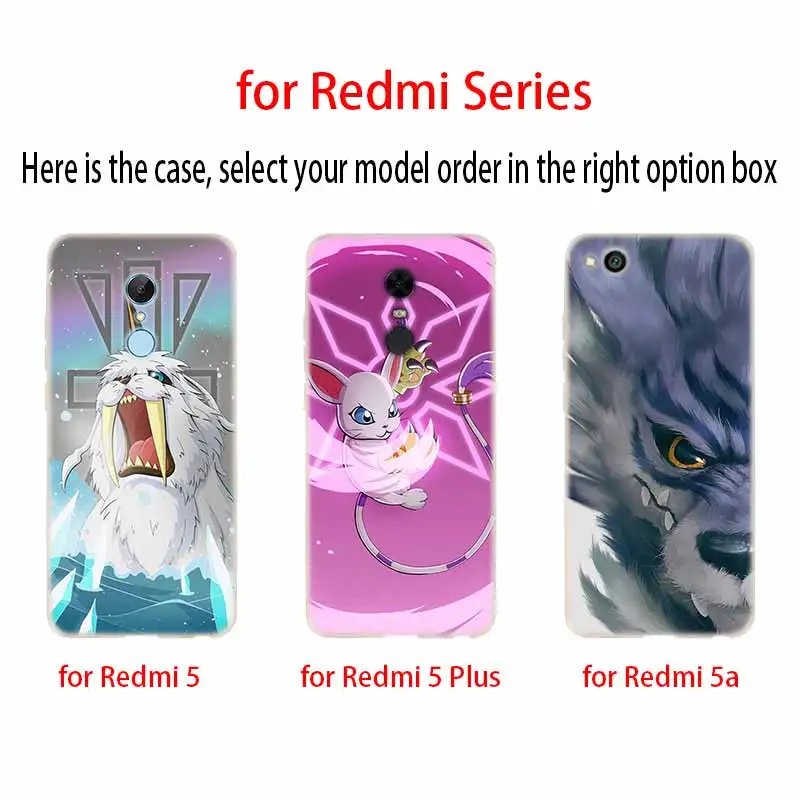Силиконовый прозрачный чехол Digimon с японским аниме для Xiaomi Redmi Note 10 9 8 7 6 5 Pro Max 9T 8T 10S
