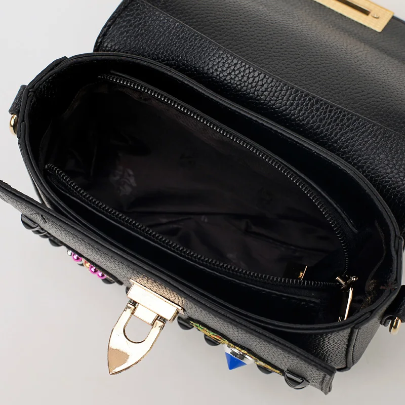 2018 модные дизайнерские женские Сумки из искусственной кожи с заклепками сумки на