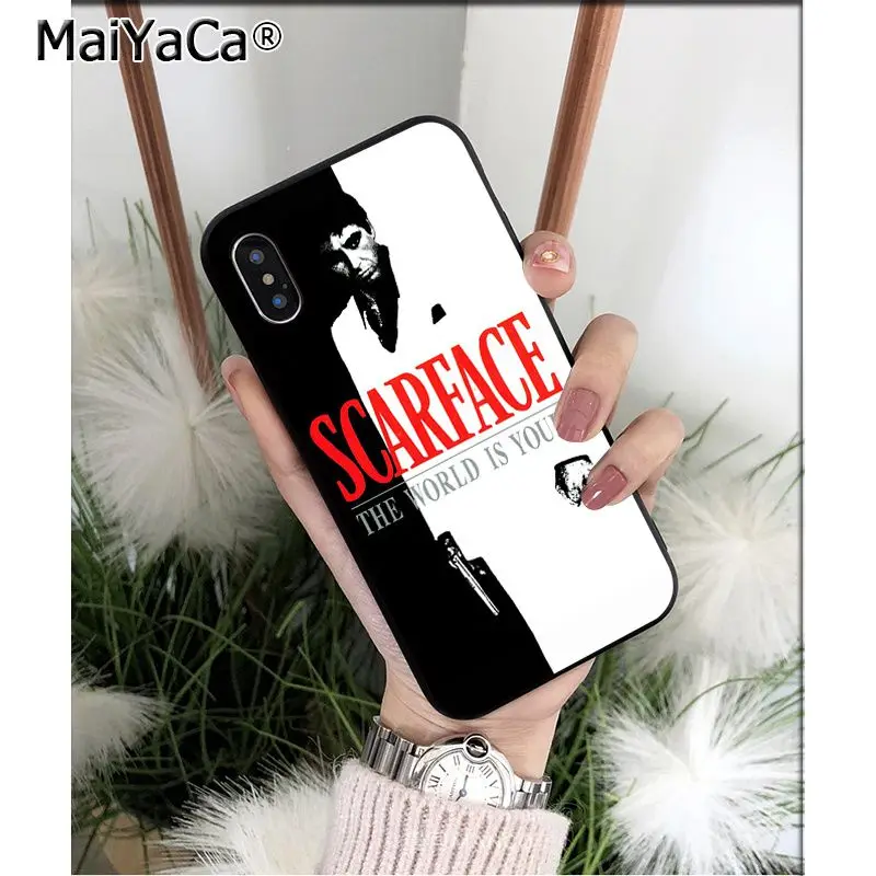 Мягкий силиконовый чехол MaiYaCa scarface из ТПУ для iPhone X XS MAX 6 6S 7 7plus 8 8Plus 5 5S