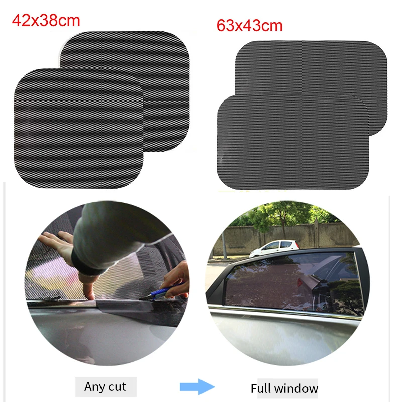 Car Sticker Window Sun Shades Covers UV Protector 2Pcs Door Glass Windshield PVC Visor Shield Solar Universal Auto Accessories | Автомобили