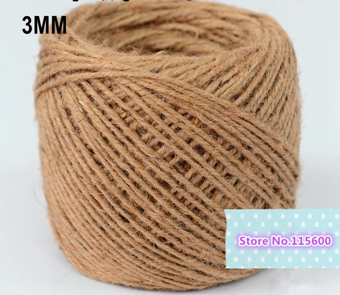 Новый Горячий 200 Метров/серия 3 ММ Естественный Цвет Конопли Веревки Джутовые