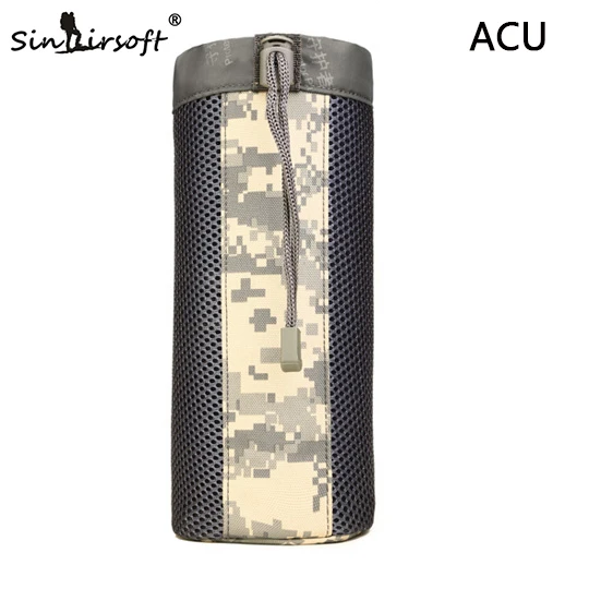 Sinairsoft Молл система одной бутылки воды восхождение сумки чайник Чехол армия прочный путешествия Туризм тактические мешок для воды - Цвет: ACU
