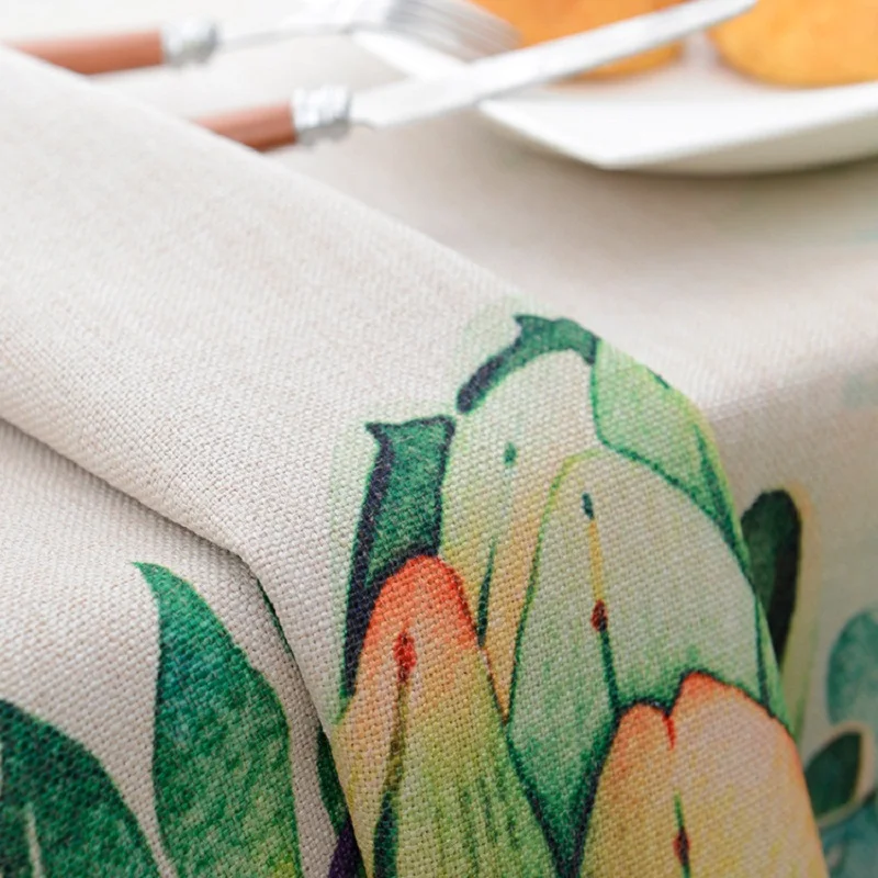 European Pastoral Plant Floral Printed Table Cloth Polyester Fabric Tablecloth Cover Home Textile | Дом и сад