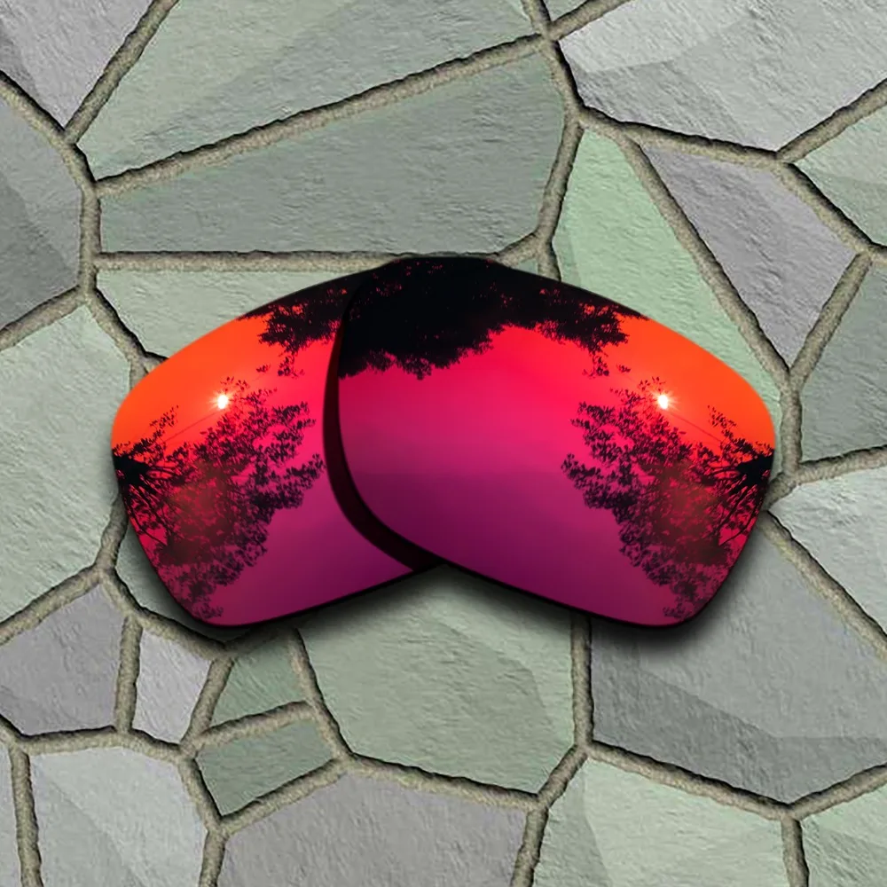 Chrome&Violet Red Sunglasses Polarized Replacement Lenses for Oakley Holbrook-(TAC)
