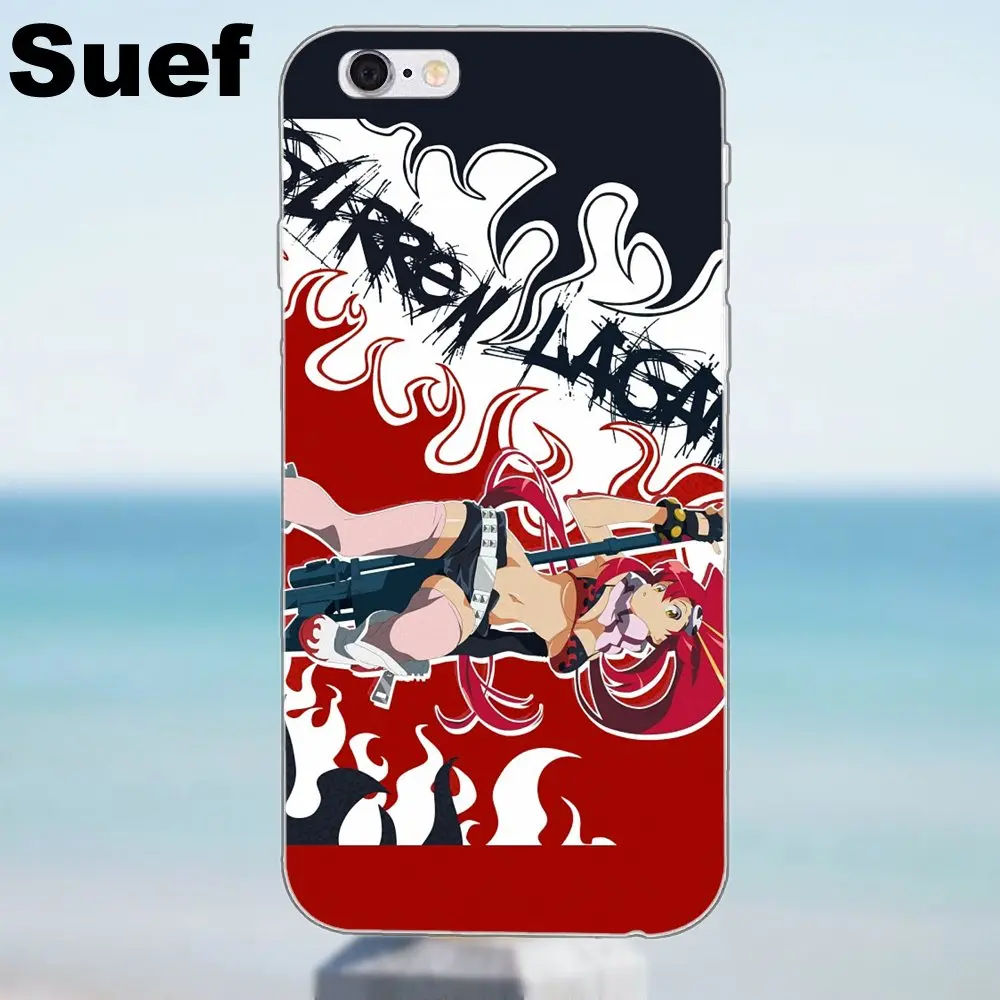 Для iPhone X 4 4S 5 5S 5C SE 6 6S 7 8 Plus Samsung Galaxy A3 A5 J1 J3 J5 J7 2016 2017 мягкие чехлы из ТПУ Tengen Toppa Gurren