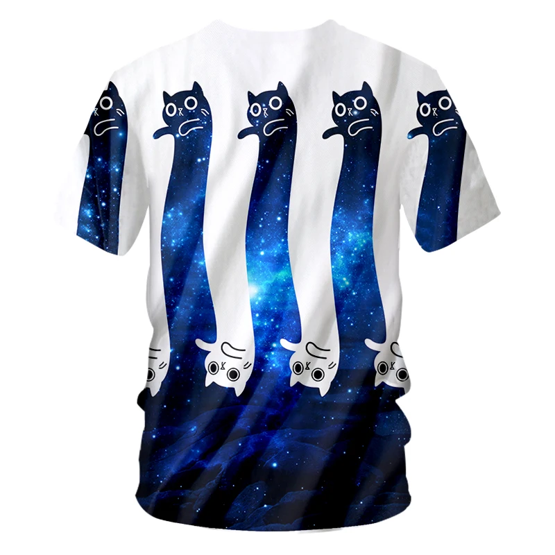 Футболка CJLM мужская с изображением голубого галактического космоса смешная