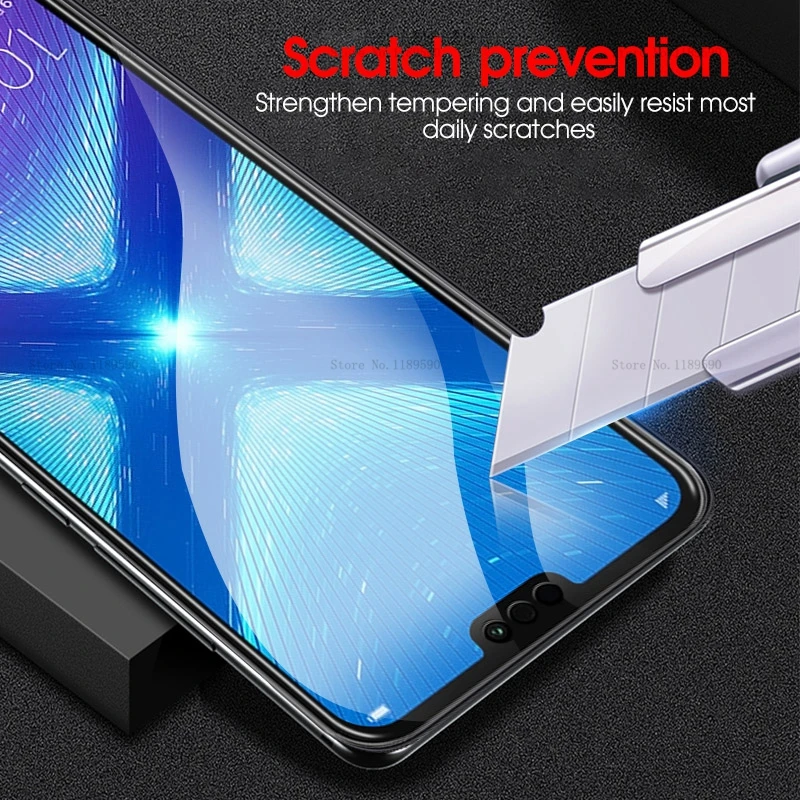 5D изогнутое Полное покрытие экрана Защитное стекло для Honor 8X 8A 8C 9 10 Lite 7C закаленное стекло для huawei Y6 Y7 Y9 защитное