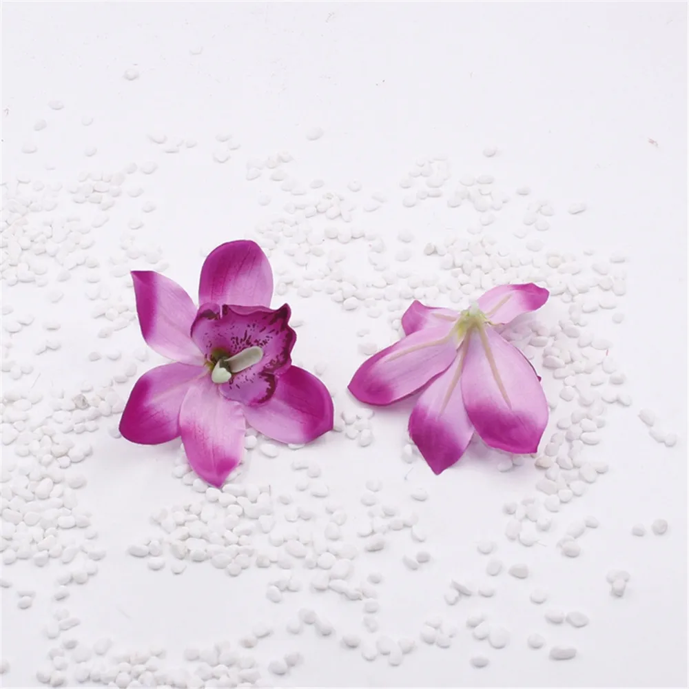 Искусственные цветы орхидеи с шелковым градиентом 2 шт./лот 12 см для свадебного