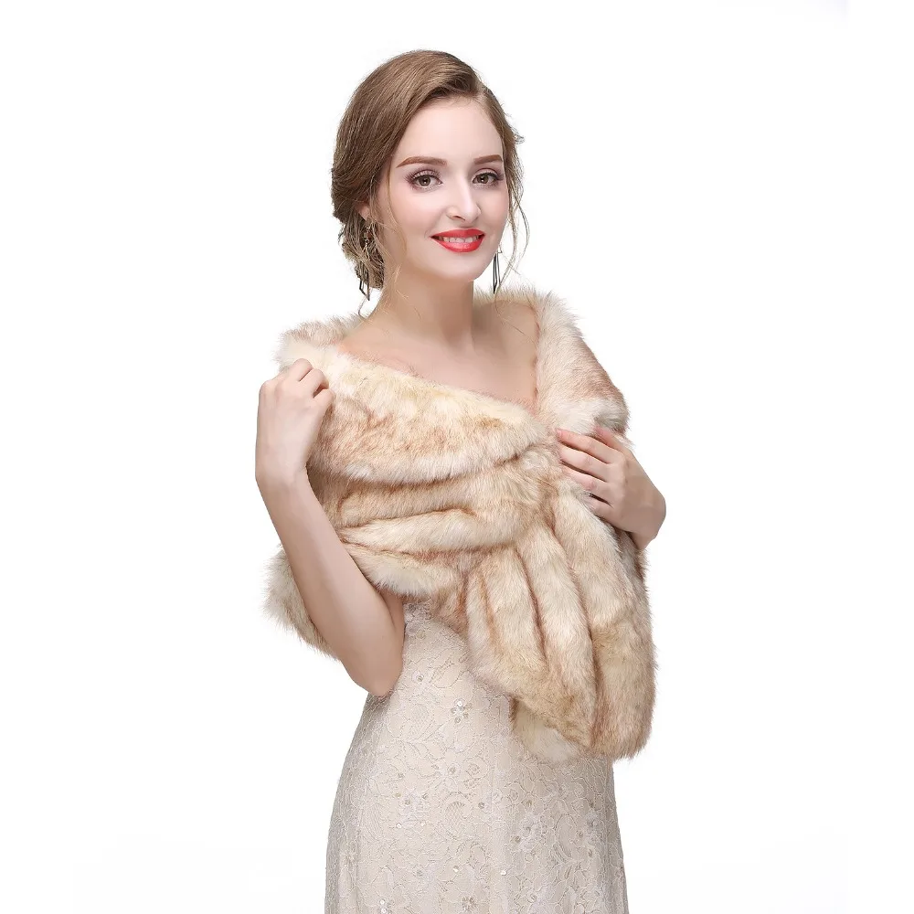 Forevergracedress элегантные мягкие осенне-зимние свадебные обертывания из искусственного меха, куртки-болеро Свадебные пальто шали шарфы PJ434