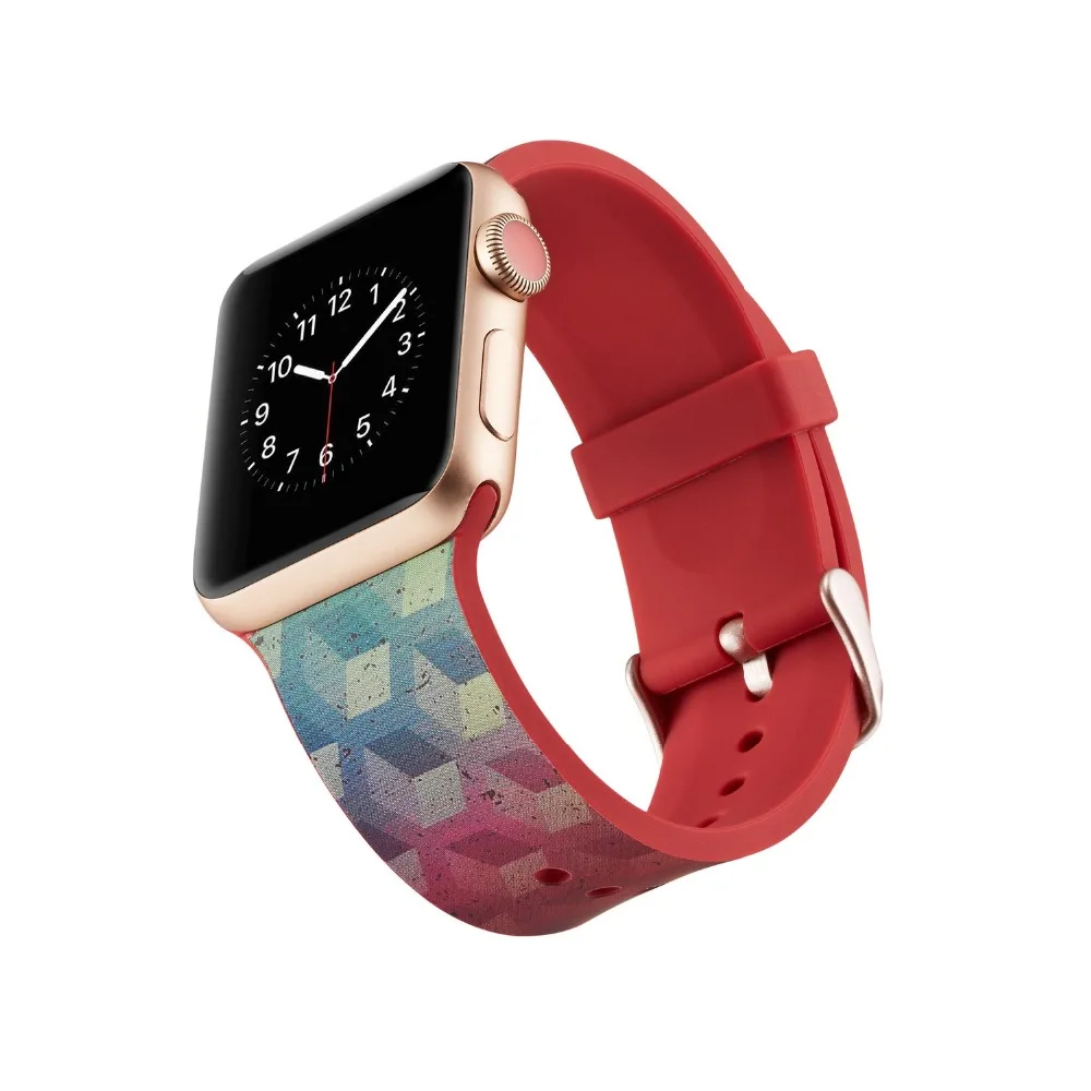 Ремешок для apple watch Группа apple watch 4 3 группа 42 мм 38 мм 44 мм/40 mmiwatch ремешок для часов браслет с принтом аксессуары для часов