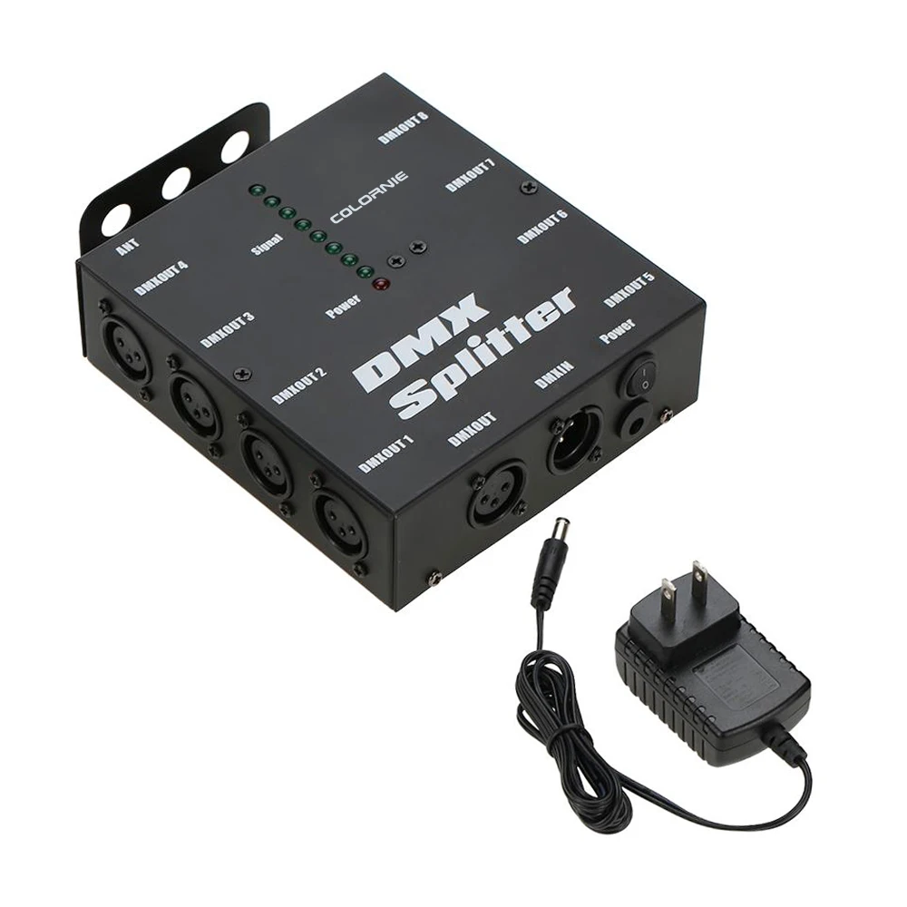 8 Way DMX Splitter Distribution Amplifier Channels DMX512 for Party DJ Show Club Disco KTV Stage Light | Освещение
