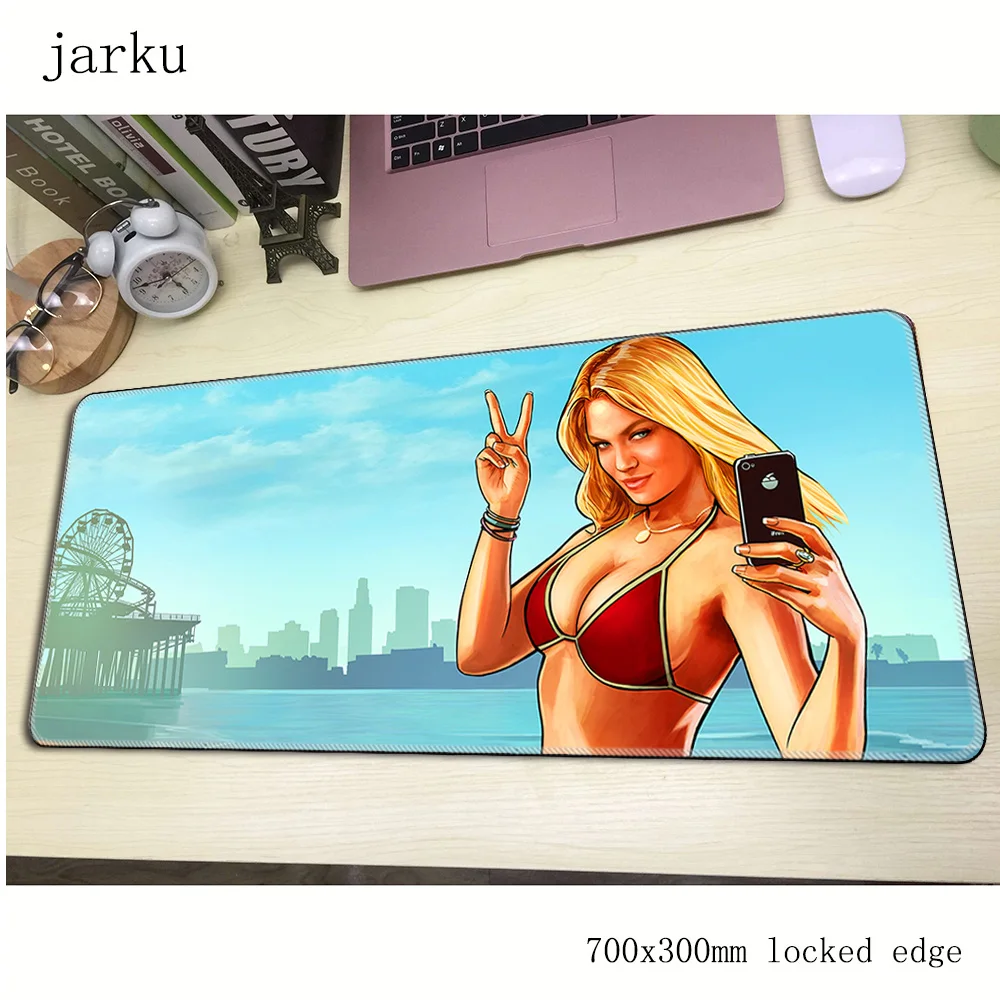 Геймерский коврик для мыши gta v 700x300x3 мм игровой большой красивый аксессуар