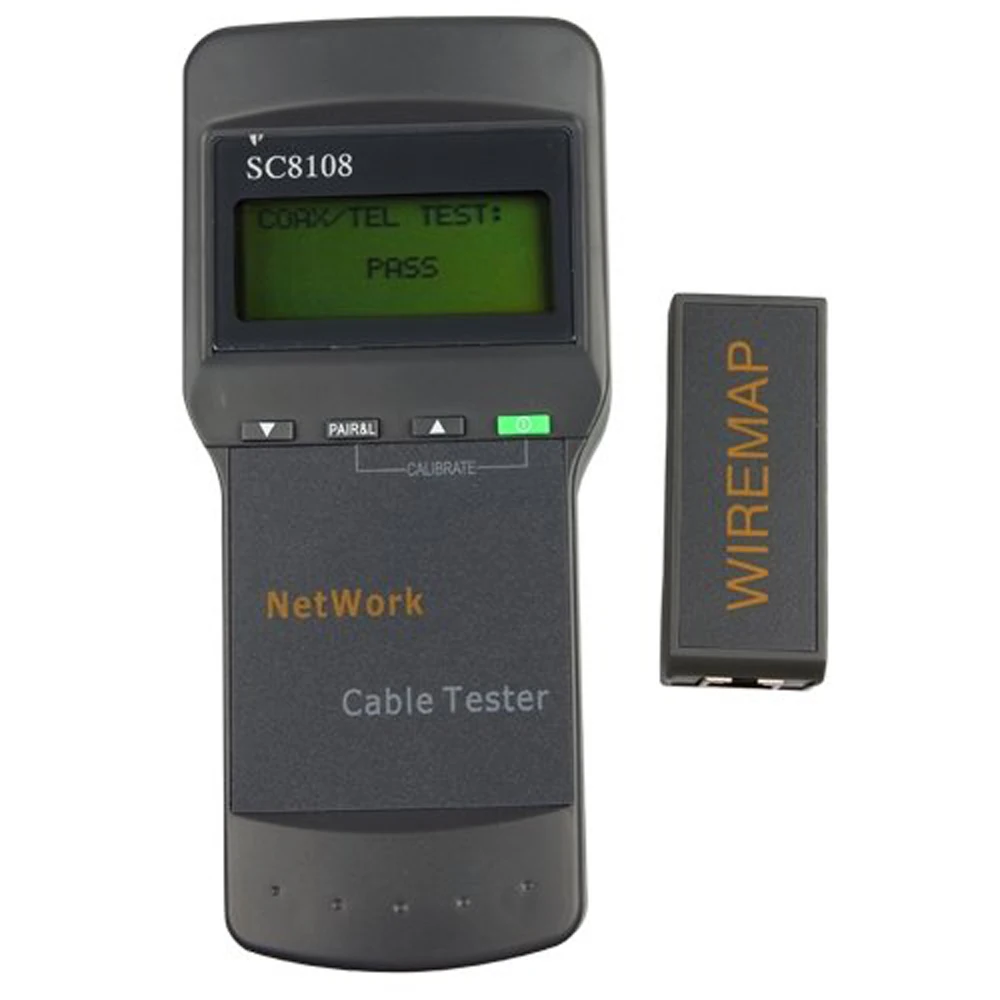Free shipping!SC8108 CAT5 RJ45 Network LAN Length Cable Tester Meter |