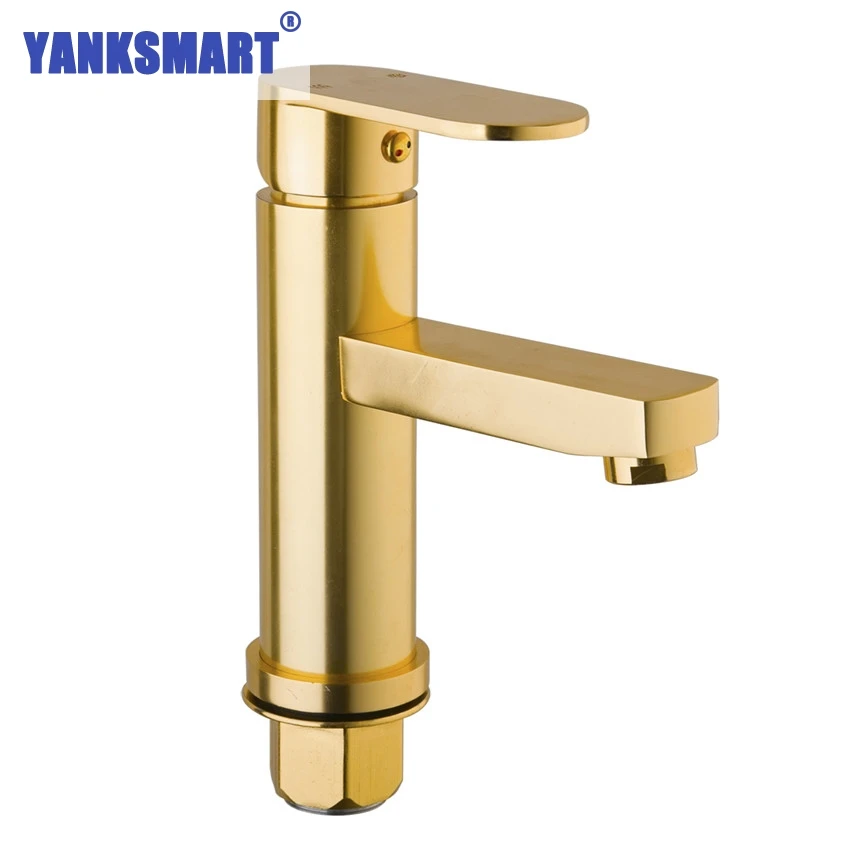 Смеситель для ванной комнаты YANKSMART с золотым рисунком из алюминиевого металла
