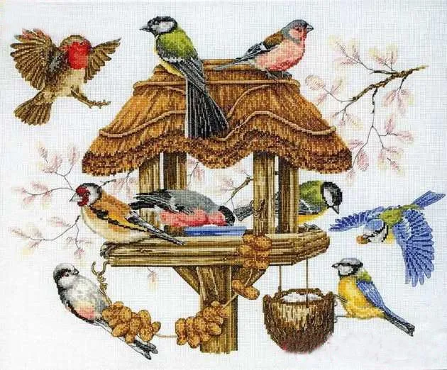 

Needlework 11CT 14CT 16CT 18CT Cross Stitch, DIY Count Cross Stitch, Embroidery Set, Eating birds