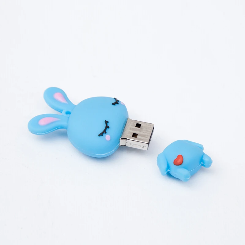 Милая мультяшная любовь кролик usb флэш-накопитель 2,0 флэш-накопитель 32 Гб 16 Гб 8 г 4 г флэш-накопитель животное U диск карта памяти подарок девушка флешка