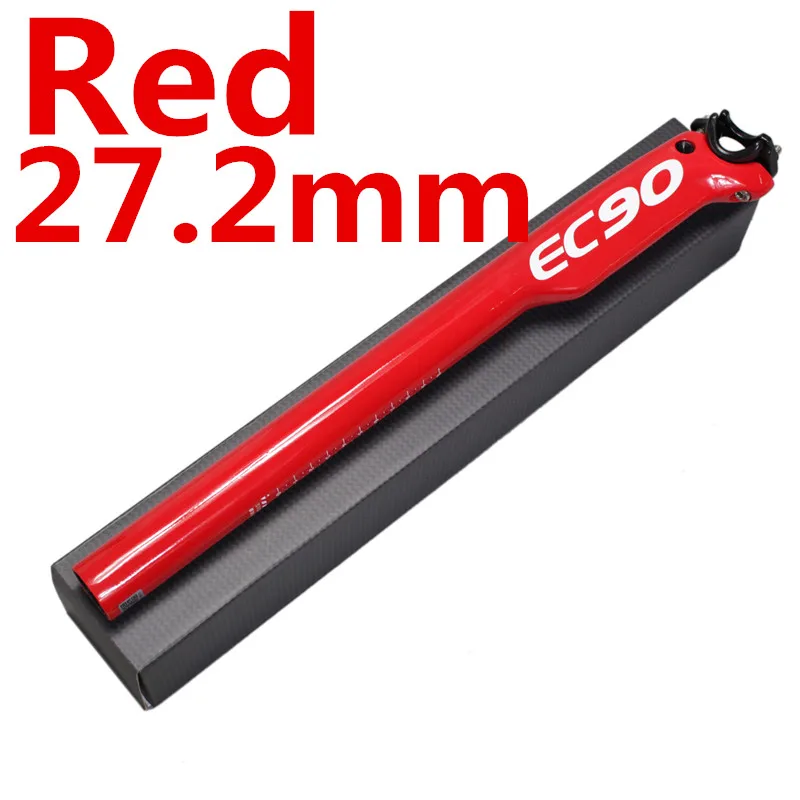 red 27.2 Новинка года ec90 глянцевый полностью карбоновый Подседельный штырь велосипед MTB велосипед от Superleggera дорожный велосипед части ломающийся ветровой подседельный штырь - Цвет: red 27.2