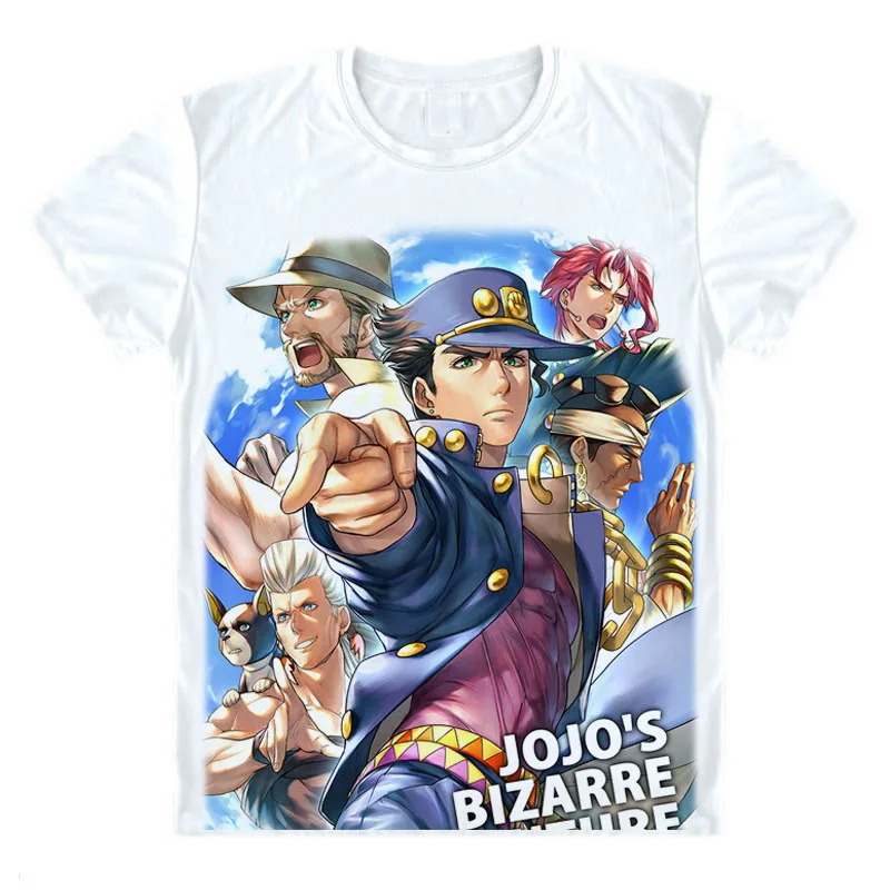 2 JoJo Необычные Приключения футболка дизайн Манга аниме футболка классная Новинка забавная футболка стиль для мужчин и женщин с принтом модная футболка - Цвет: 2