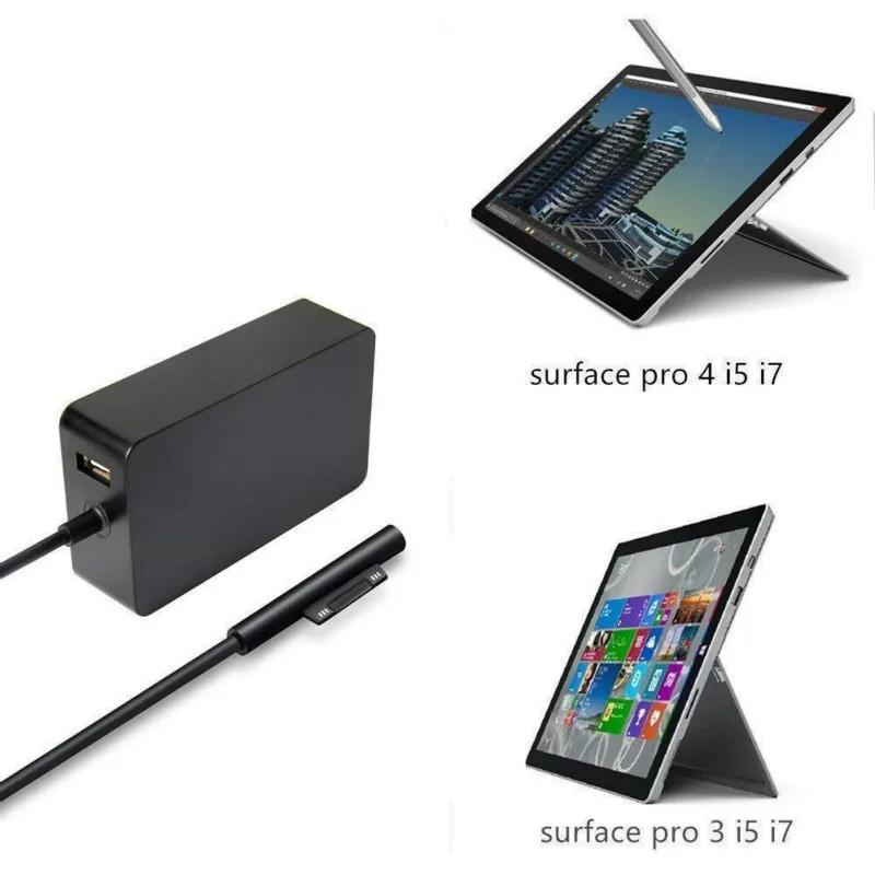 36W 12V 2.58A поверхностный источник питания, совместимый с microsoft Surface Pro 3 Pro 4 Pro 5 Pro 6, Surface Go, с usb-портом 1625