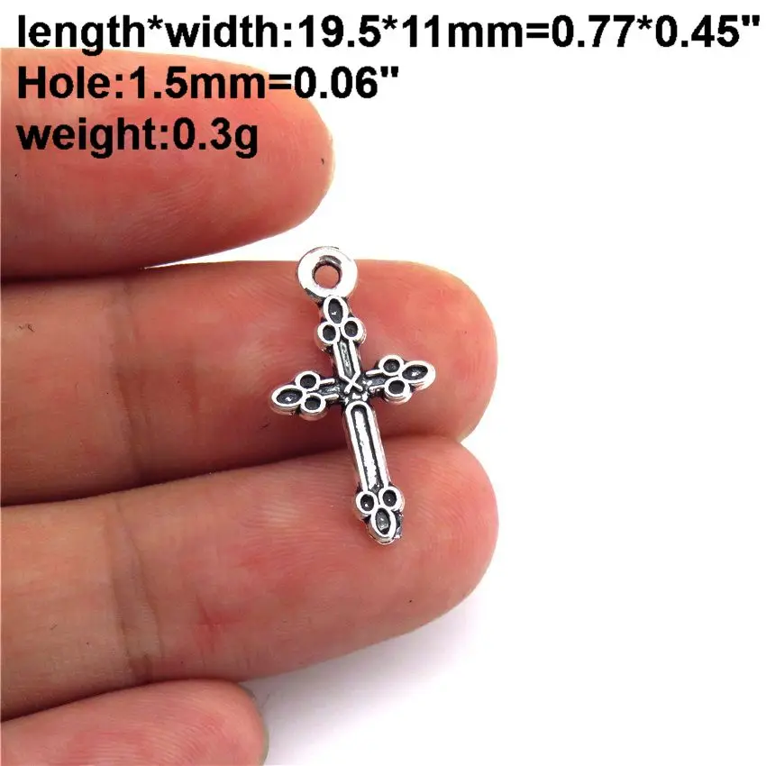 No36-40pcs 21714 Винтажный серебряный крест, крылья Иисуса, подвески, Подвески для изготовления ювелирных изделий, ручная работа, подвески, сделай сам, ожерелье, No25-48 - Окраска металла: No36-40pcs