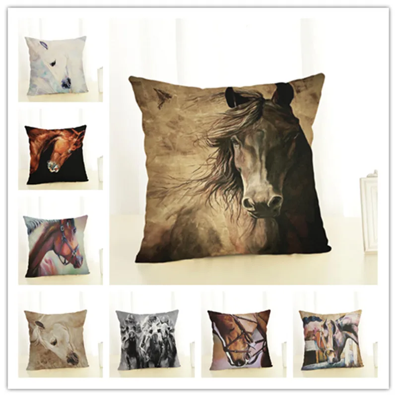 2017 новое поступление креативная модная подушка с лошадью наволочка для дома