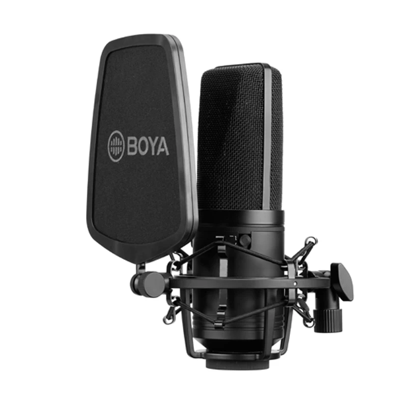 BOYA BY-M1000 конденсаторный микрофон с большой диафрагмой 3 диаграмма направленности для певицы подкастер voicever Студийный микрофон Facebook Vlog