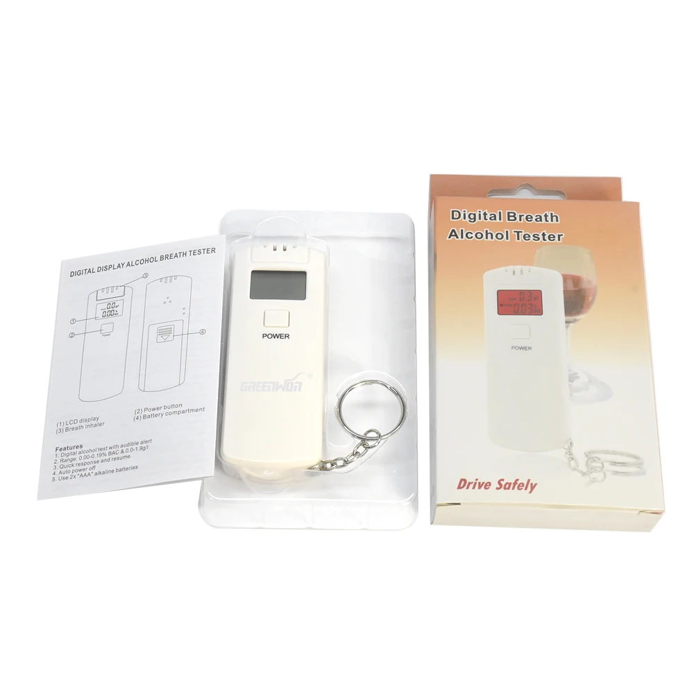 Новинка 2019 брелок для ключей алкотестер цветная коробка посылка шт. в упаковке!