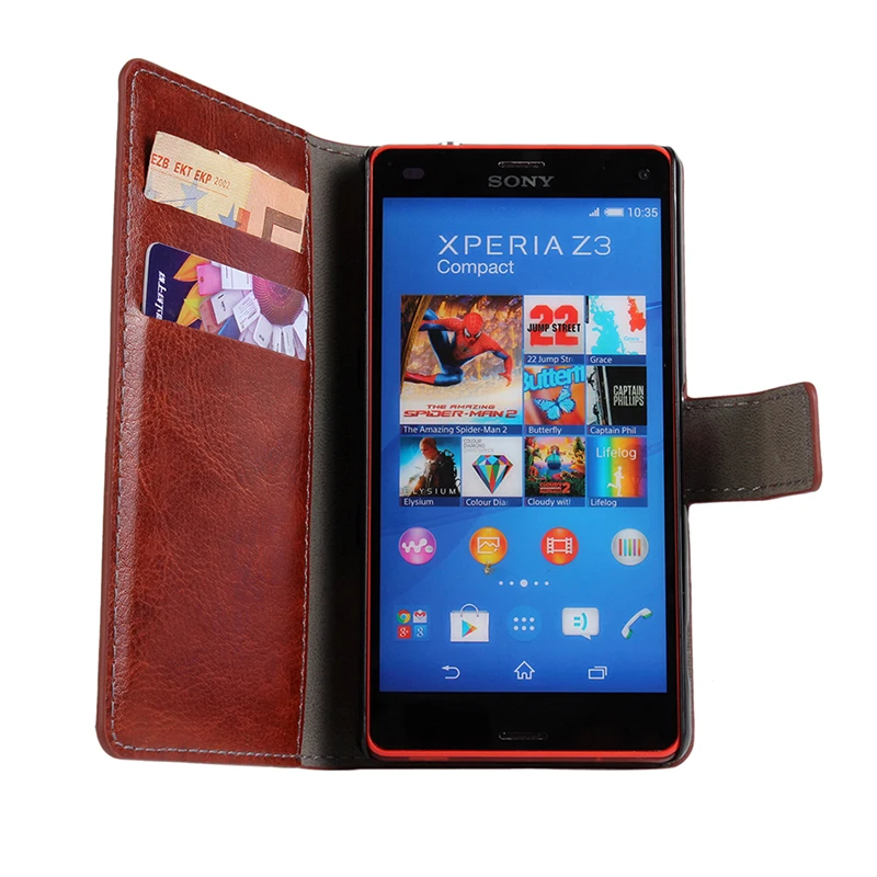 Чехол для Sony Xperia Z3 чехол флип из искусственной кожи роскошный чехлы Z3mini бумажник