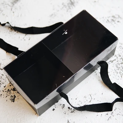Black 23x11x7cm 5 шт./лот, портативные коробки для цветов, складная бумажная коробка для цветов с ПВХ покрытием, упаковочная коробка для цветов, товары для упаковки - Цвет: Black 23x11x7cm