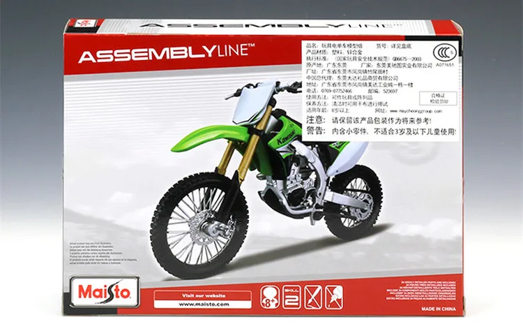 Maisto 1:12 игрушки для мотоциклов KX450F комплекты для автомобилей DIY Собранный мотоцикл детские игрушки коллекция
