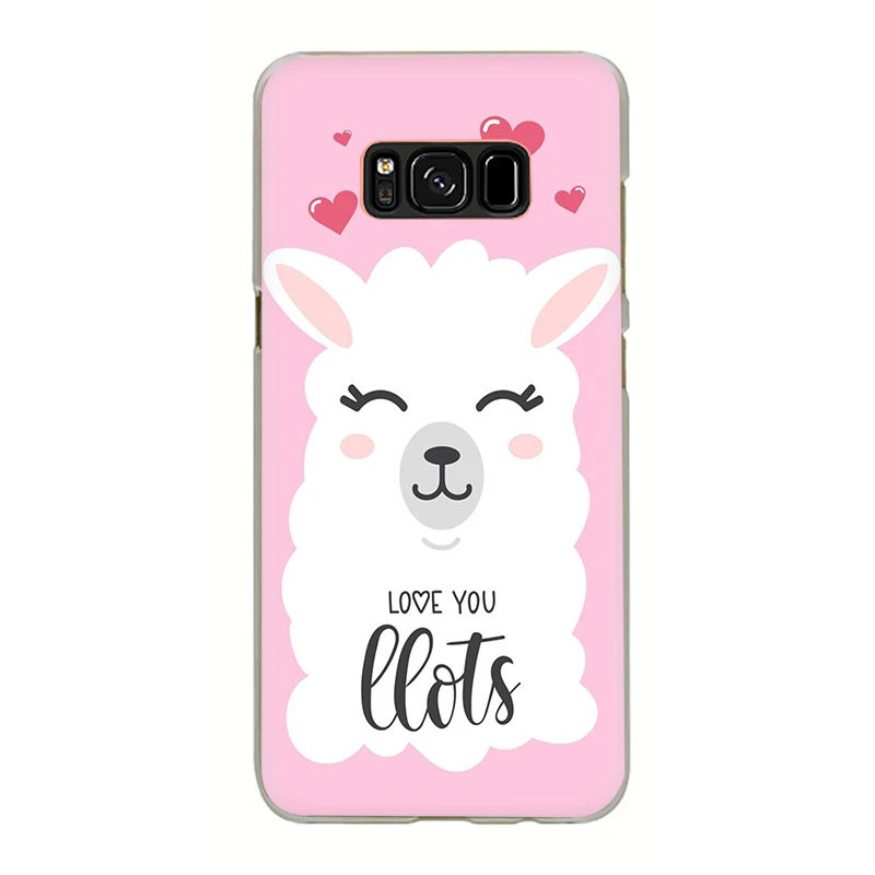 H4 Kawaii милый Llama Альпака животные жесткий чехол для телефона samsung S7 Edge S8 S9 S10 Plus S10e Note 8 9 10 M10 M20 M30 M40 - Цвет: H4