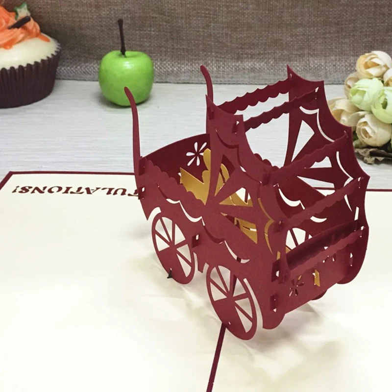 Новинка, открытки с 3D изображением дня рождения, подарки, поздравительные открытки, лазерная резка, вечерние открытки с конвертом, подарок для ребенка