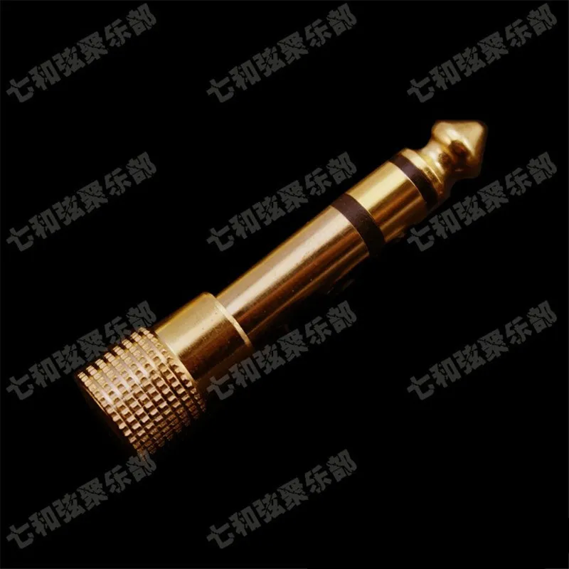 

2Pcs Stereo Microphone Guitar Cable Audio Converter Adapter Coupler Connector Female 3.5mm to 6.35mm Male guitar accessories