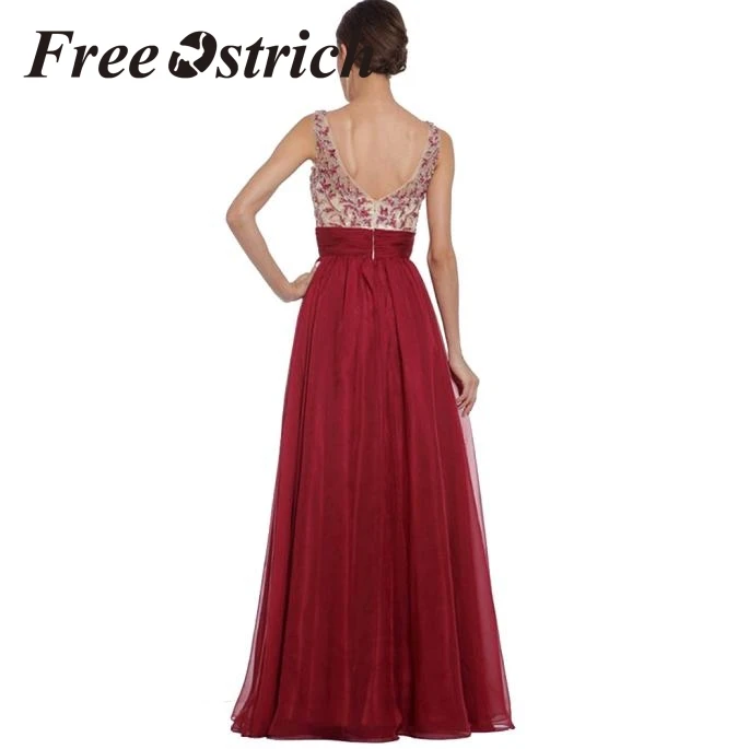 Женское длинное вечернее платье со страусом макси на выпускной 2019|Женские