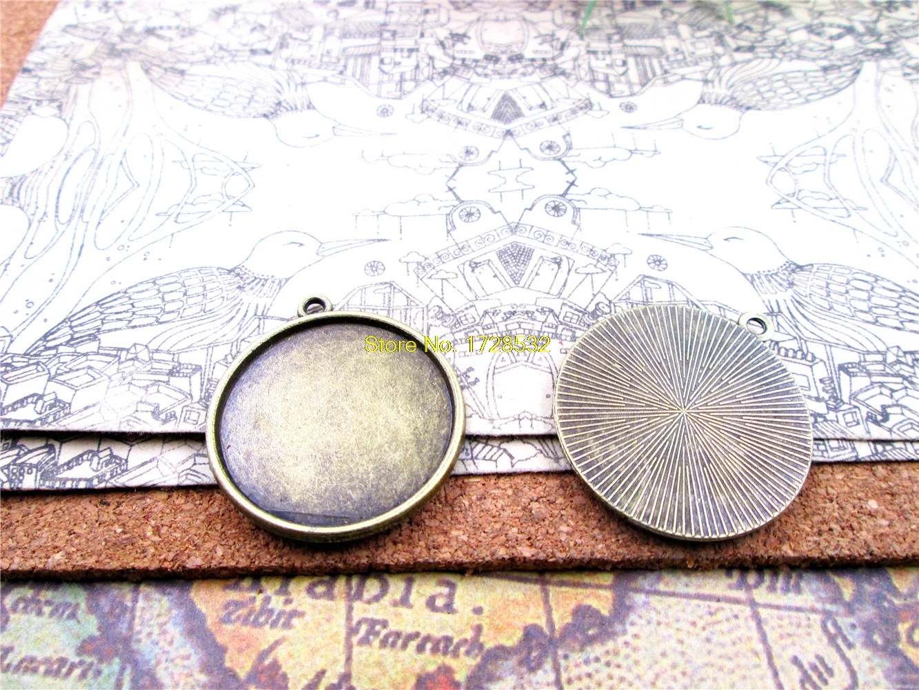 36 шт/партия из античной бронзы с кабошоном базовые настройки Шарм Подвески