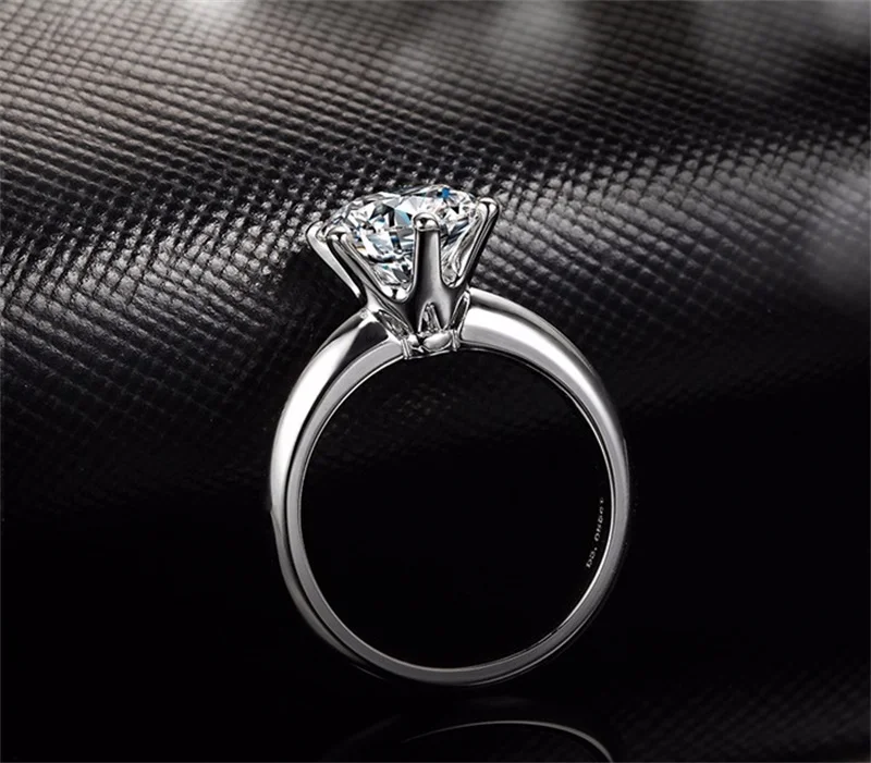 Yhamni резные 18krgp штамп золото Кольца 2ct CZ Diamant Обручение кольцо Белый/желтого золота Цвет Свадебные Кольца для для женщин подарок l1699