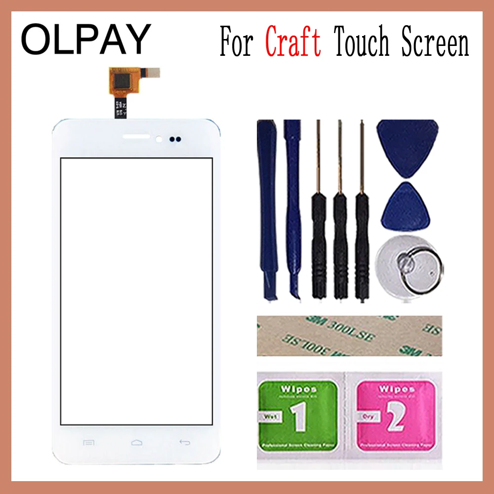 OLPAY 4,5 ''для Explay Craft сенсорный экран стекло дигитайзер панель объектив сенсор стекло Бесплатный клей и салфетки