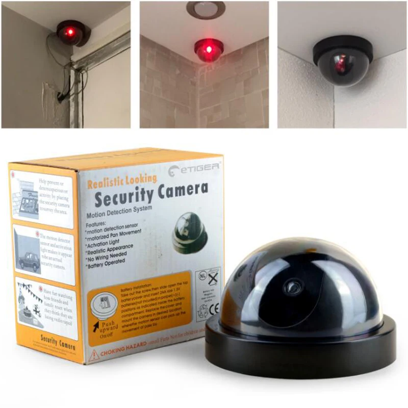 Surveillance Dummy Led Wireless Fake Dome Camera Home CCTV Security Simulated Video | Безопасность и защита