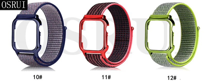 Ремешок для Apple watch band 44 мм 40 мм correa iwatch series 5 4 sport нейлоновая петля+ чехол для Apple watch 4 5 аксессуары высокого качества