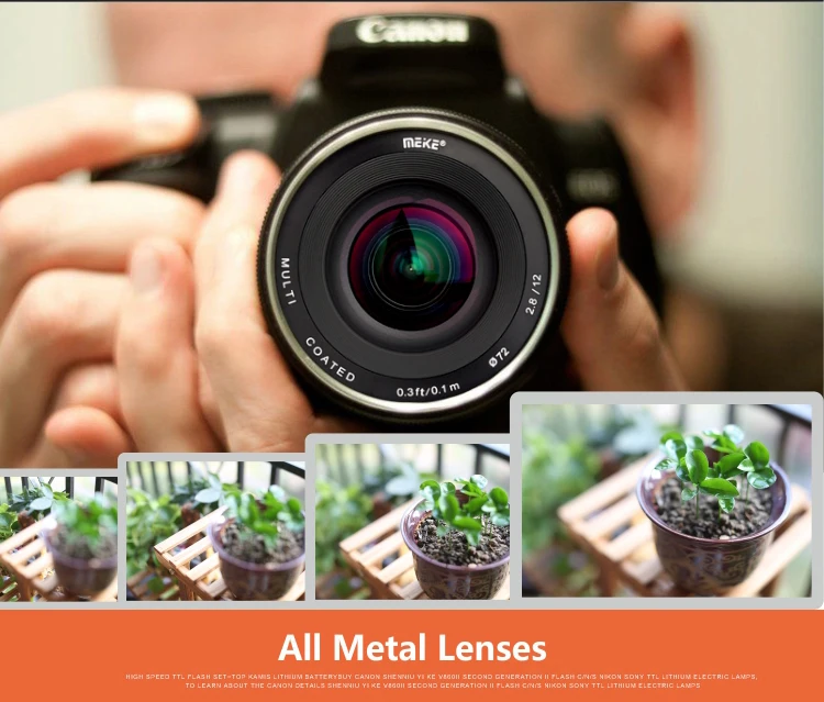 Meike 12 мм f/2,8 широкоугольный объектив ручной фокусировки для Canon EF-M беззеркальной камеры с APS-C