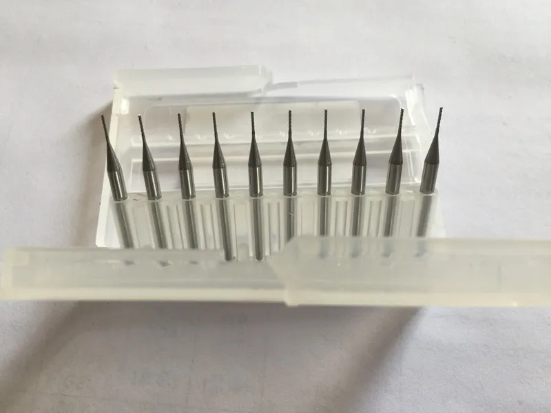 

10pcs 0.7mm 1/8" Shank Tungsten Carbide cutter Rotary Burr Set CNC Engraving Bit