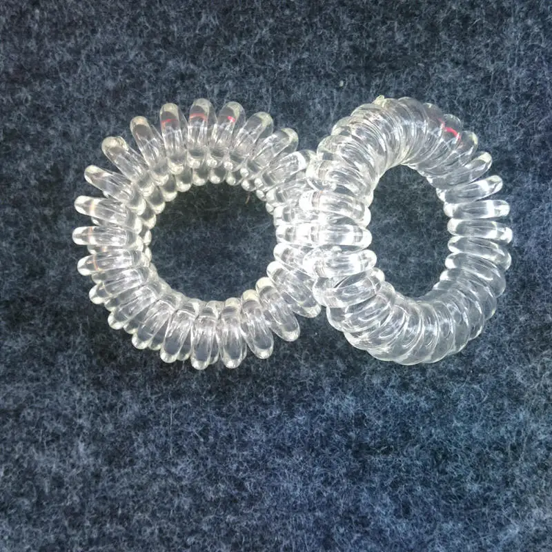 

Hot Sale Hair Gum , Women's Rubber Band,Clear White Telephone Wire Hair Ring,Transparent White Hair Bands A168A