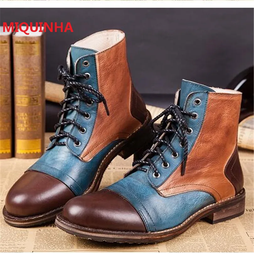 Мода 2017 г. разноцветные Для мужчин S botines Hombre Женские ботинки ботильоны Кружево до