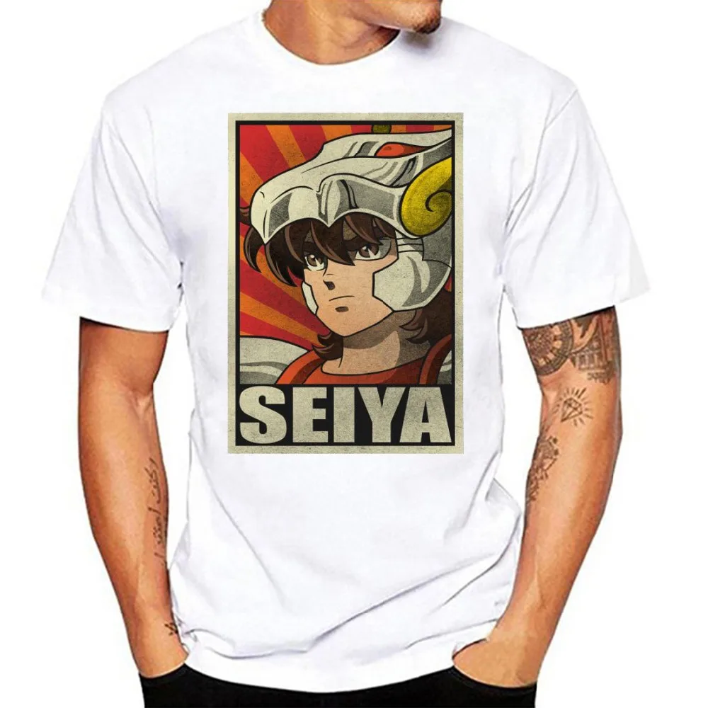 Футболка Saint Seiya Ikki Hyoga Shiryu Шун аниме Artsy Tee|Мужские футболки| |