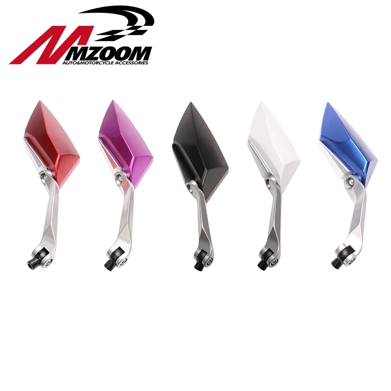 Mzoom одна пара Diamond стволовых заднего мотоцикла боковые зеркала для Honda Suzuki|rearview side