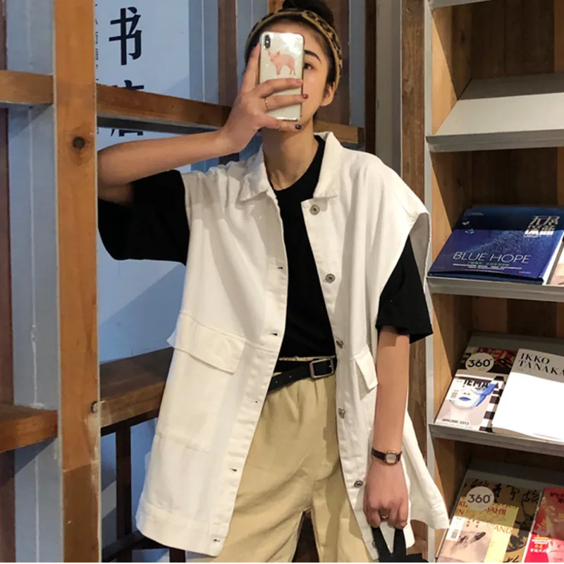 Женская куртка [EWQ] повседневная большого размера с карманами в стиле пэчворк