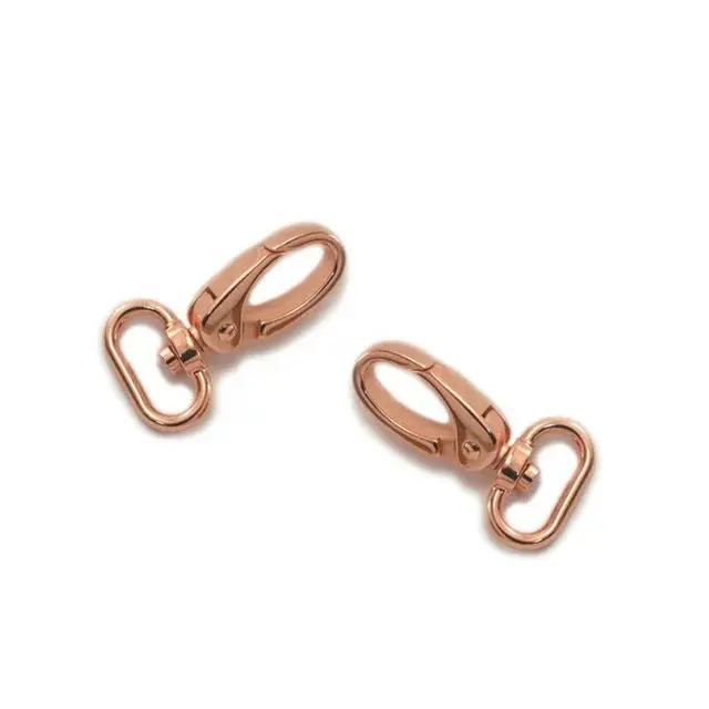 

Rose Gold Lobster Snap Hooks for 2cm wide strap 3/4 inch hooks for bag