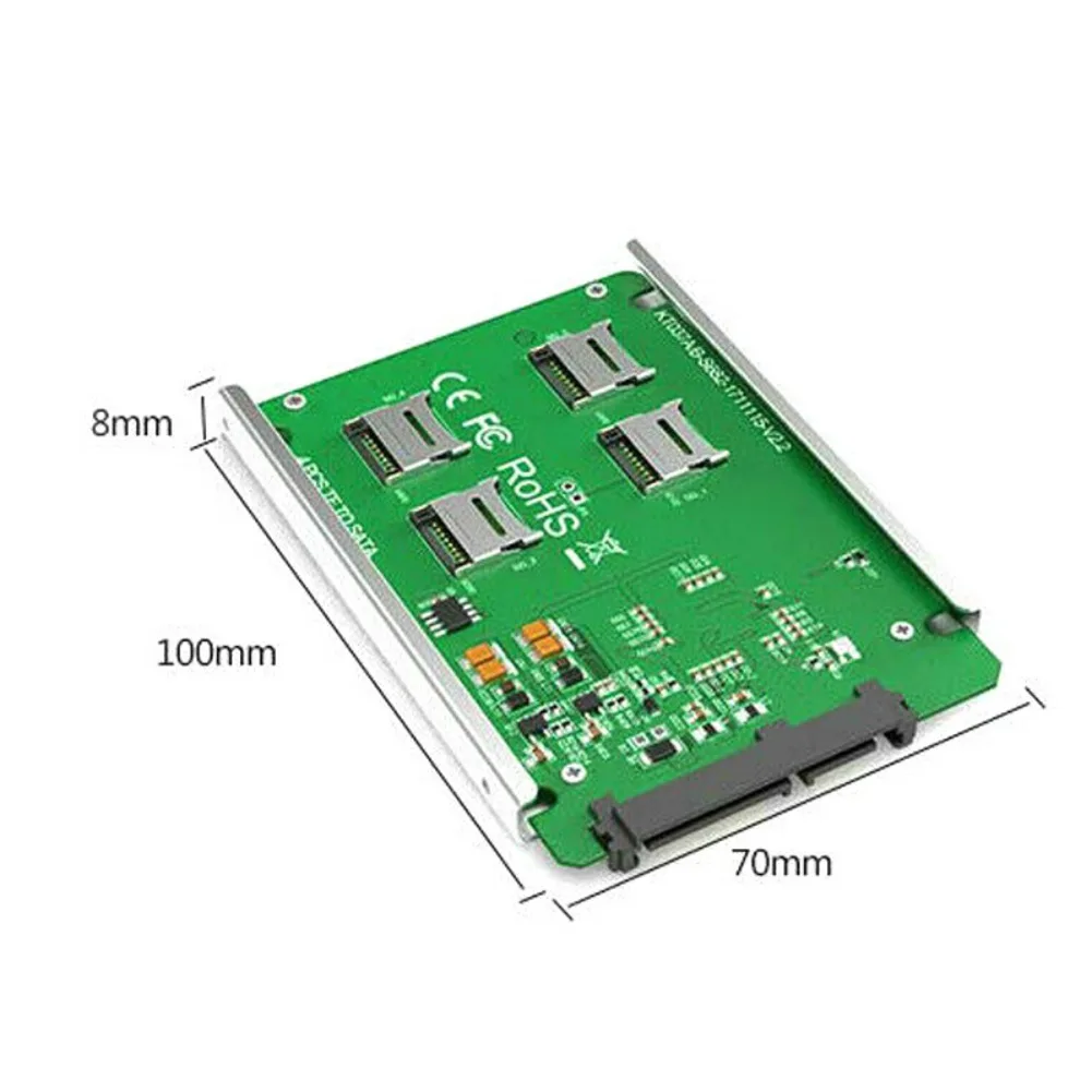 4 Micro SD/TF карты на SATA 22pin адаптер RAID Quad TF карты на SATA 2,5 конвертер Micro SD TF карты 22pin SATA адаптер конвертер